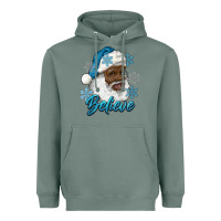 Sage winter christmas african american santa believe Heavyweight Hoodie - RanaPortraitStore
