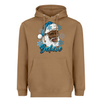 Toasted Coconut winter christmas african american santa believe Heavyweight Hoodie - RanaPortraitStore