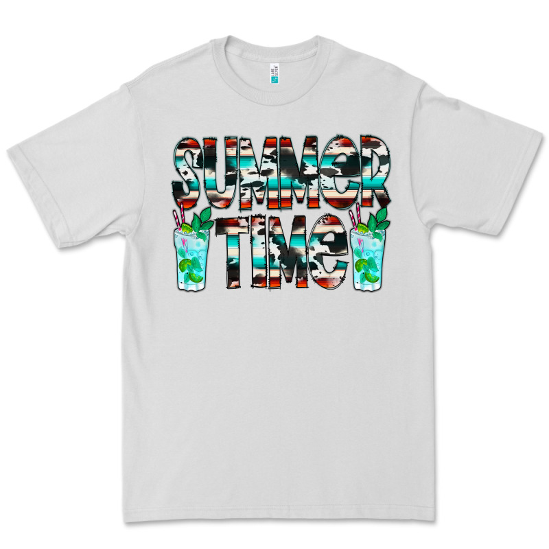 Summer Time Cowhide Serape Premium Tee by CowCowDesign | Teevron
