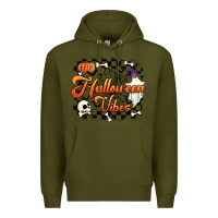 Army Green halloween vibes Premium Hoodie - Artiststas