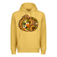 Antique Gold leopard cowhide sunflower pumpkin Premium Hoodie - Jasminsmagicworld