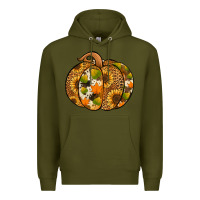 Army Green leopard cowhide sunflower pumpkin Premium Hoodie - Jasminsmagicworld