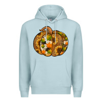 Blue Mist leopard cowhide sunflower pumpkin Premium Hoodie - Jasminsmagicworld