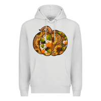 Dove Grey leopard cowhide sunflower pumpkin Premium Hoodie - Jasminsmagicworld