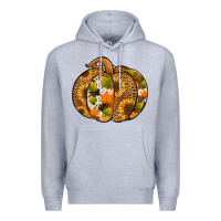 Heather Grey leopard cowhide sunflower pumpkin Premium Hoodie - Jasminsmagicworld