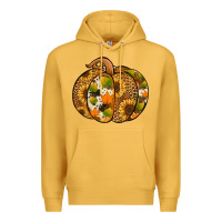 Mustard leopard cowhide sunflower pumpkin Premium Hoodie - Jasminsmagicworld