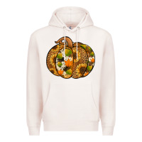 Pale Pink leopard cowhide sunflower pumpkin Premium Hoodie - Jasminsmagicworld