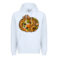 White leopard cowhide sunflower pumpkin Premium Hoodie - Jasminsmagicworld