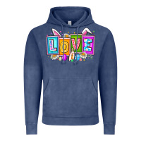Vintage Denim Love Easter Vintage Hoodie - CowhideDigitalArt