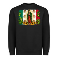 Black mexican flag our lady of guadalupe Heavyweight Sweatshirt - JahusDesignShop