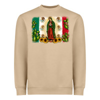 Mushroom mexican flag our lady of guadalupe Heavyweight Sweatshirt - JahusDesignShop