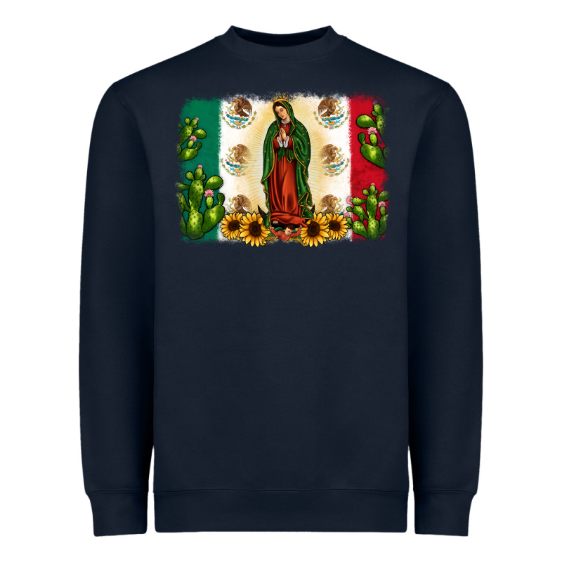 Mexican Flag Our Lady Of Guadalupe Heavyweight Sweatshirt by JahusDesignShop | Teevron