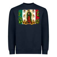 Navy mexican flag our lady of guadalupe Heavyweight Sweatshirt - JahusDesignShop