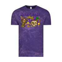 Cloud Purple mardi gras vibes skull Vintage Tee - FaDigitalArtStudio