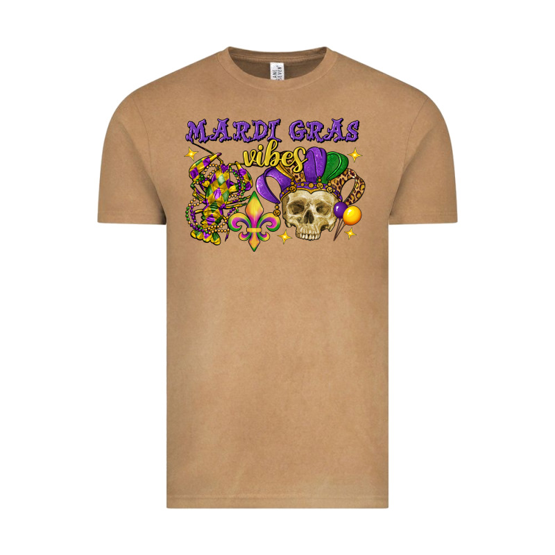 Mardi Gras Vibes Skull Vintage Tee by FaDigitalArtStudio | Teevron