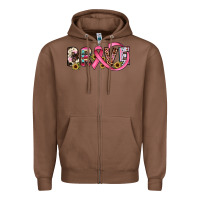 Chestnut brave cancer awareness ribbon Zipper Hoodie - JahusDesignShop