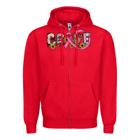 Red brave cancer awareness ribbon Zipper Hoodie - JahusDesignShop