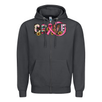 Smoke brave cancer awareness ribbon Zipper Hoodie - JahusDesignShop