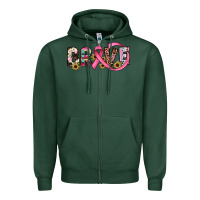 Sports Green brave cancer awareness ribbon Zipper Hoodie - JahusDesignShop