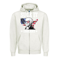 Oatmeal Heather funny george washington suck it england Zipper Hoodie - DesigneFamous