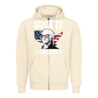 Sandshell funny george washington suck it england Zipper Hoodie - DesigneFamous
