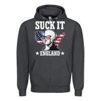 Smoke funny george washington suck it england Zipper Hoodie - DesigneFamous