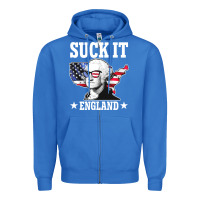 True Royal funny george washington suck it england Zipper Hoodie - DesigneFamous