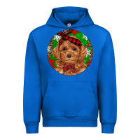 Cobalt Christmas Toy Poodle Urban Hoodie - RanaPortraitStore
