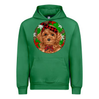 Emerald Christmas Toy Poodle Urban Hoodie - RanaPortraitStore