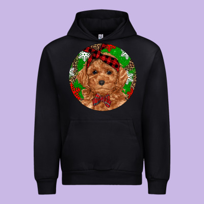 Christmas Toy Poodle Urban Hoodie Designed By Ranaportraitstore