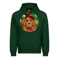 Forest Green Christmas Toy Poodle Urban Hoodie - RanaPortraitStore