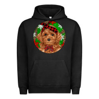Pigment Black Christmas Toy Poodle Urban Hoodie - RanaPortraitStore
