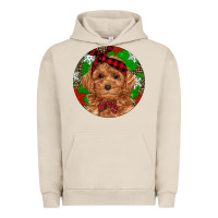 Pigment French Oak Christmas Toy Poodle Urban Hoodie - RanaPortraitStore