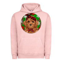 Pigment Salmon Christmas Toy Poodle Urban Hoodie - RanaPortraitStore