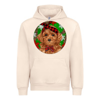 Sandshell Christmas Toy Poodle Urban Hoodie - RanaPortraitStore