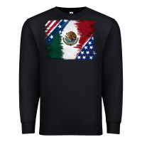 Black Mexican With American Flag Premium Sweatshirt - RanaPortraitStore