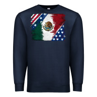 Navy Mexican With American Flag Premium Sweatshirt - RanaPortraitStore