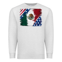 Oatmeal Heather Mexican With American Flag Premium Sweatshirt - RanaPortraitStore
