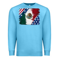 Ocean Blue Mexican With American Flag Premium Sweatshirt - RanaPortraitStore