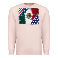 Pale Pink Mexican With American Flag Premium Sweatshirt - RanaPortraitStore
