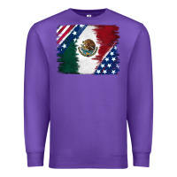 Purple Mexican With American Flag Premium Sweatshirt - RanaPortraitStore