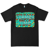 Black summer time glitter pineable Premium Tee - CowCowDesign