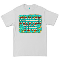 Dove Grey summer time glitter pineable Premium Tee - CowCowDesign