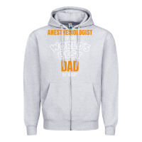 Heather Grey anesthesiologist by day worlds best dad by night fathers day Zipper Hoodie - linhVisuals