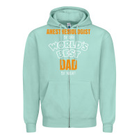 Seafoam anesthesiologist by day worlds best dad by night fathers day Zipper Hoodie - linhVisuals