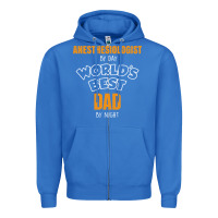 True Royal anesthesiologist by day worlds best dad by night fathers day Zipper Hoodie - linhVisuals
