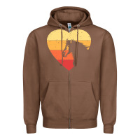 Chestnut Vintage Heart Horse Equestrian | Horse lover Zipper Hoodie - linhVisuals