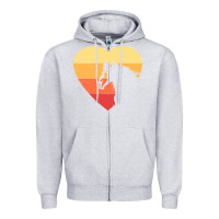 Heather Grey Vintage Heart Horse Equestrian | Horse lover Zipper Hoodie - linhVisuals