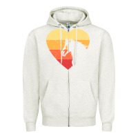 Oatmeal Heather Vintage Heart Horse Equestrian | Horse lover Zipper Hoodie - linhVisuals