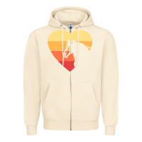 Sandshell Vintage Heart Horse Equestrian | Horse lover Zipper Hoodie - linhVisuals
